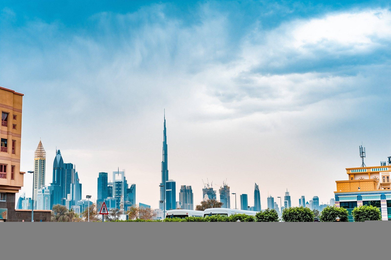 Dubai skyline at dusk